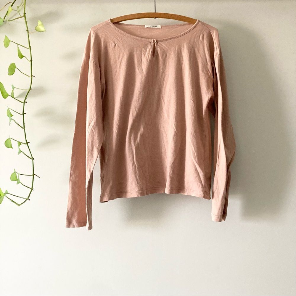 Womn Light Pink Henley‎ M